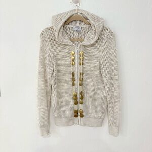 Just Be Cream Cardigan with Gold Buttons